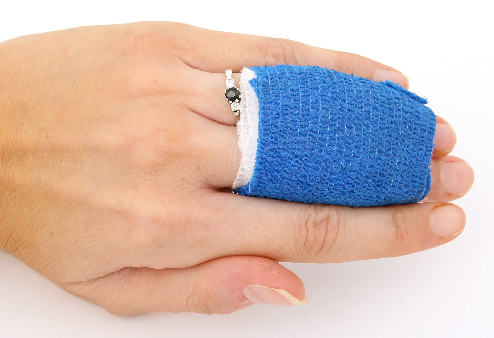 Photo of bandage over fingers