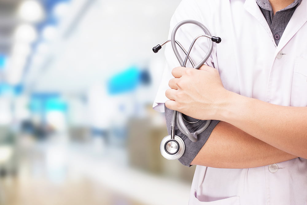 Doctor holding stethescope