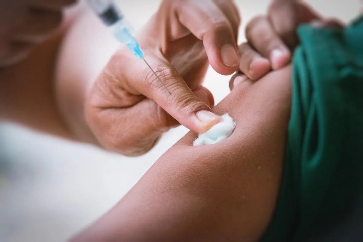 Patient getting injection